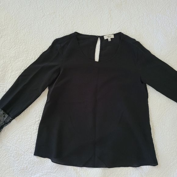 Wilfred Tops - Wilfred Silk Black Blouse